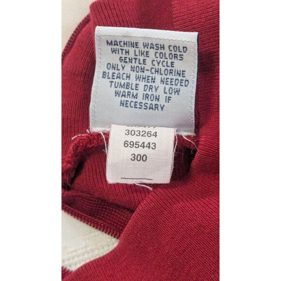 Old Navy Top Womens XL 100% Cotton Red 3/4 Sleeve Mock Turtleneck - Picture 4 of 6